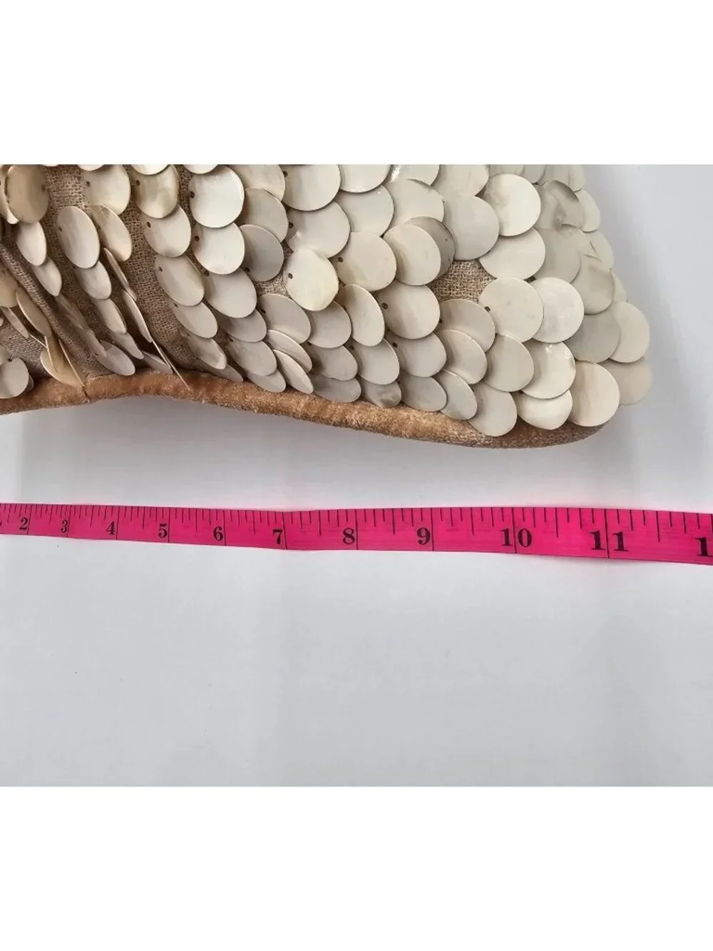 Capiz Shell Embellished Rectangular Throw Pillow 20